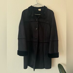 Vintage Sigrid Olsen Sport Black Plush Coat